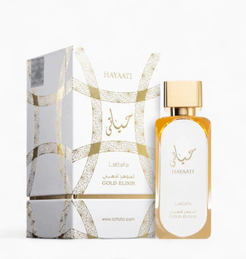 Flacon du parfum Hayaati Gold Elixir de Lattafa